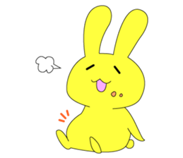 Yellow rabbit sticker #129272