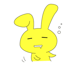 Yellow rabbit sticker #129276