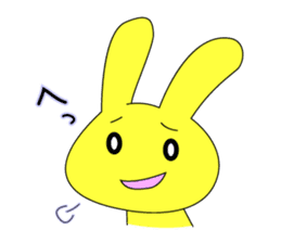 Yellow rabbit sticker #129285