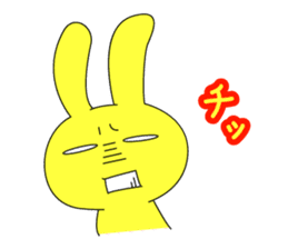 Yellow rabbit sticker #129288
