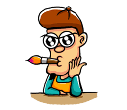 Beard painter ' s life sticker #129598