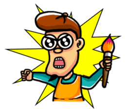 Beard painter ' s life sticker #129605