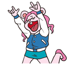 Funny Fuzzy Mouse 5 kawaii version sticker #130187