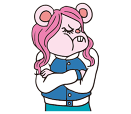 Funny Fuzzy Mouse 5 kawaii version sticker #130188