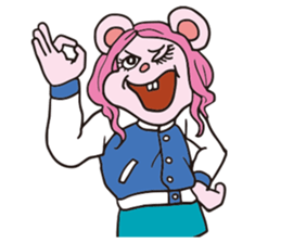 Funny Fuzzy Mouse 5 kawaii version sticker #130192