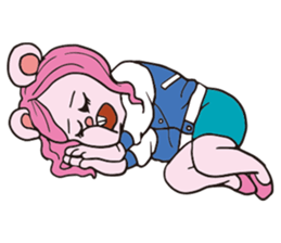 Funny Fuzzy Mouse 5 kawaii version sticker #130193