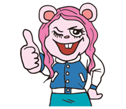 Funny Fuzzy Mouse 5 kawaii version sticker #130194