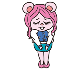 Funny Fuzzy Mouse 5 kawaii version sticker #130197