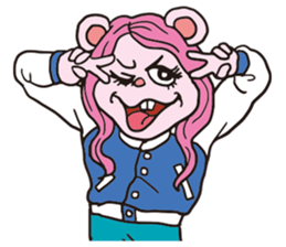 Funny Fuzzy Mouse 5 kawaii version sticker #130199