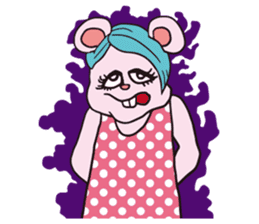 Funny Fuzzy Mouse 5 kawaii version sticker #130202