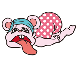 Funny Fuzzy Mouse 5 kawaii version sticker #130211