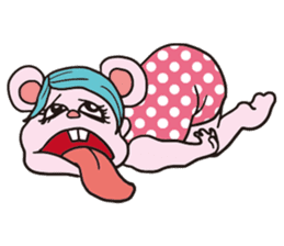 Funny Fuzzy Mouse 5 kawaii version sticker #130211