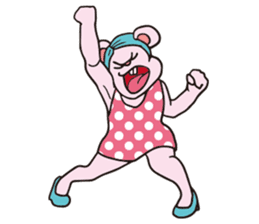 Funny Fuzzy Mouse 5 kawaii version sticker #130215
