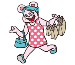 Funny Fuzzy Mouse 5 kawaii version sticker #130216