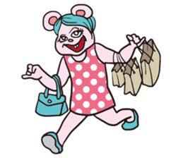 Funny Fuzzy Mouse 5 kawaii version sticker #130216