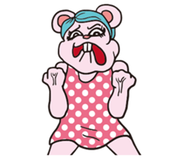 Funny Fuzzy Mouse 5 kawaii version sticker #130217