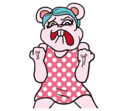 Funny Fuzzy Mouse 5 kawaii version sticker #130217