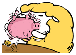 Eat All Day Sheep sticker #130323