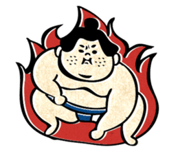 sumo wrestler"yuruizeki" sticker #130579
