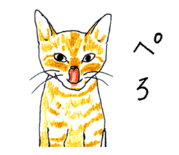 brown tabby cat koto-chan sticker #131151