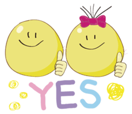 Mr. & Mrs. Yellow sticker #131630