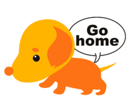 Mix dog Dachshund and Chihuahua "Chisu" sticker #131744