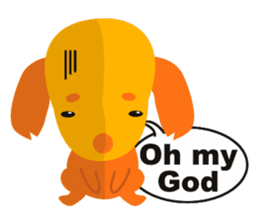 Mix dog Dachshund and Chihuahua "Chisu" sticker #131765