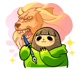 Geek Otaku Sloth sticker #132102