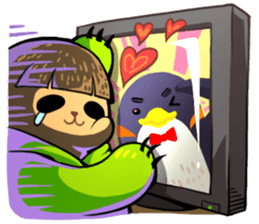 Geek Otaku Sloth sticker #132116