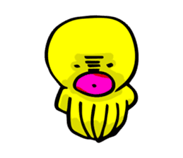 He is a yellow octopus KIDAKO sticker #132190