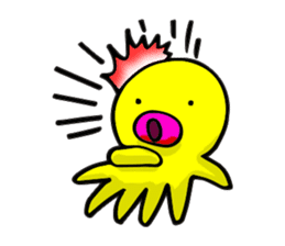 He is a yellow octopus KIDAKO sticker #132196