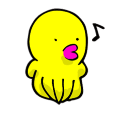 He is a yellow octopus KIDAKO sticker #132198