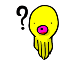 He is a yellow octopus KIDAKO sticker #132200