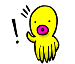 He is a yellow octopus KIDAKO sticker #132201