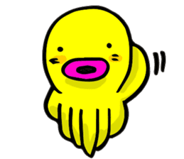 He is a yellow octopus KIDAKO sticker #132202