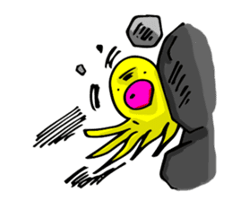 He is a yellow octopus KIDAKO sticker #132207