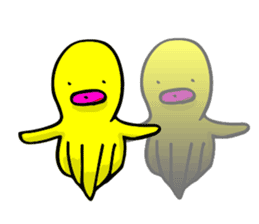 He is a yellow octopus KIDAKO sticker #132208