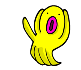 He is a yellow octopus KIDAKO sticker #132209