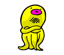 He is a yellow octopus KIDAKO sticker #132210