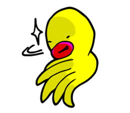 He is a yellow octopus KIDAKO sticker #132212