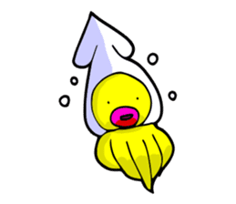 He is a yellow octopus KIDAKO sticker #132215