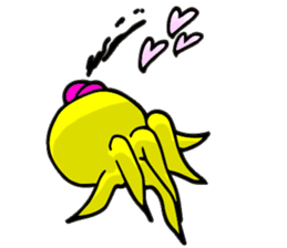 He is a yellow octopus KIDAKO sticker #132218