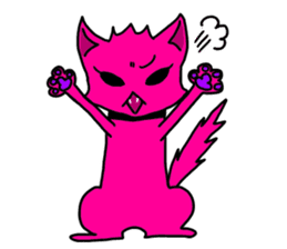 A pink cat sticker #133065