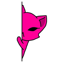 A pink cat sticker #133069