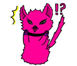 A pink cat sticker #133071