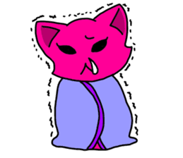 A pink cat sticker #133088