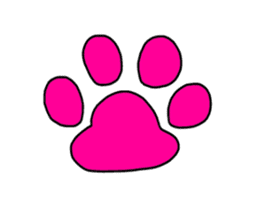 A pink cat sticker #133099