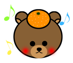 mandarin bear & strawberry rabbit sticker #134100