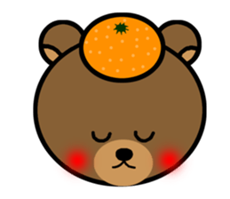 mandarin bear & strawberry rabbit sticker #134101
