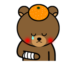 mandarin bear & strawberry rabbit sticker #134102